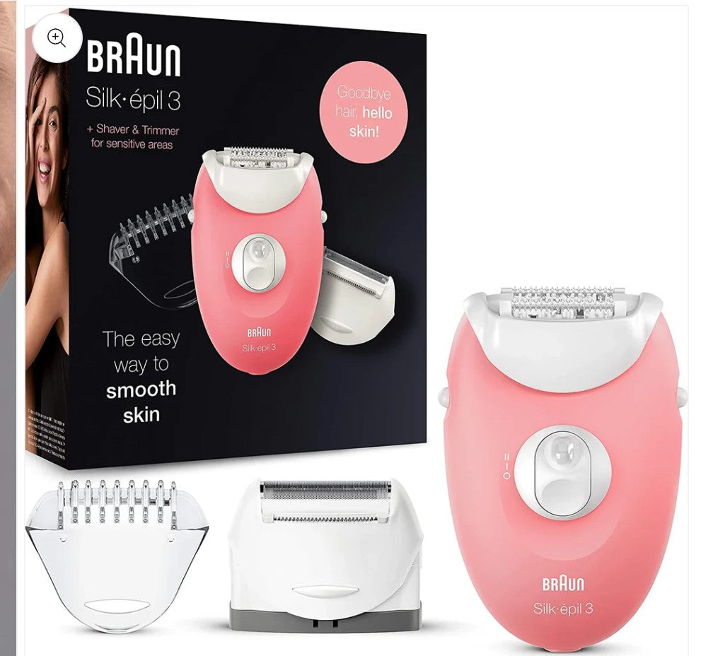 Braun silk epil 3 Se3440 shaver & trimmer with 1 year warranty