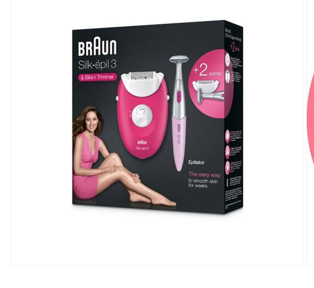 Braun Silk Epil 3, Legs & Body Epilator & Bikini Trimmer 3420 with 1 year warranty