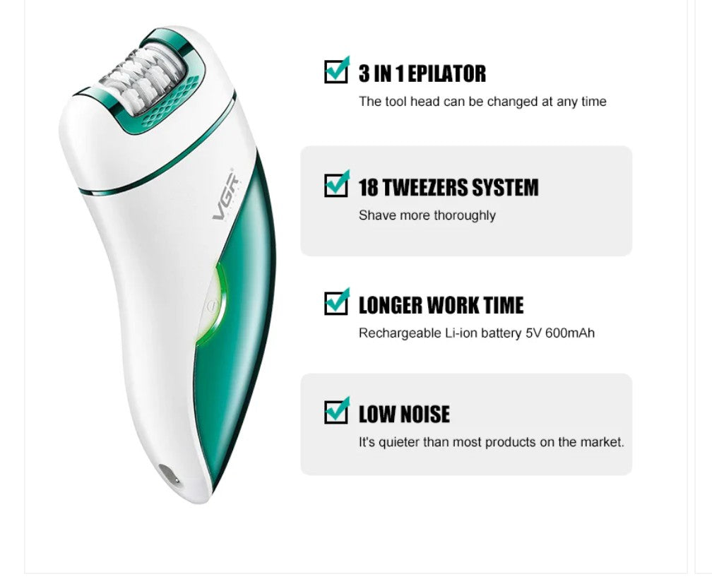 VGR 731 professional epilator 3in1