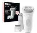Braun silk epil Epilator Silk-epil 7, Hair Removal Device, Women Shaver & Trimmer, Wet and Dry, Wide Head, Includes Shaver Head and Trimmer Comb, SE7-041, Silver with 1 year warranty