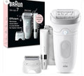 Braun Silk-epil 7 7-441 Epilator for Easy Hair Removal, Long-Lasting Smooth Skin, White/Silver with 1 year warranty