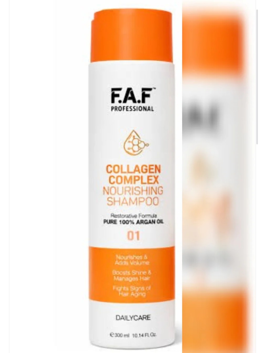 FAF Professional Collagen Complex Shampoo 01 with Argan Oil – Nourishing & Repairing Hair Care 300ml