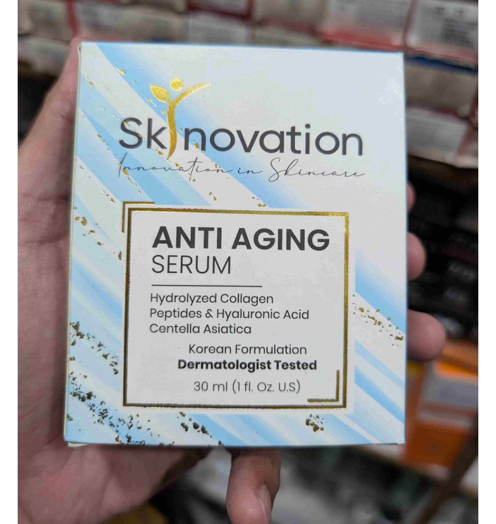 Skin innovation anti ageing face serum hydrolyzed collagen,peptides hyaluronic acid,centella asiatica medicated 30ml