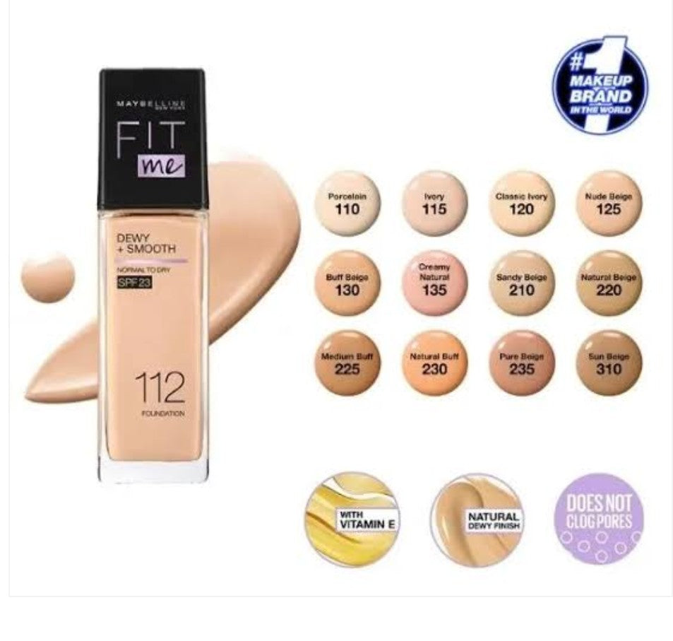 Maybelline - Fit Me Dewy + Smooth Liquid Foundation SPF 23 30ml