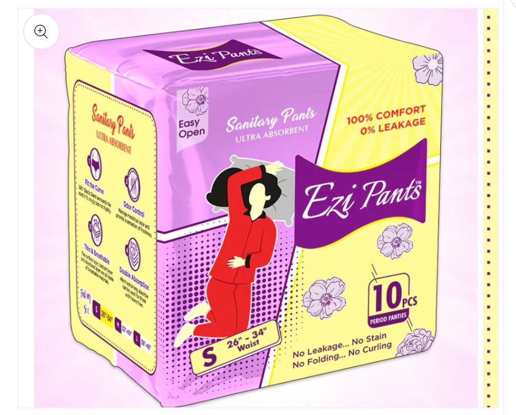 Easy eazi Ezi-Pants Sanitary Pants Ultra Absorbent Protection upto 12 hours 10pcs