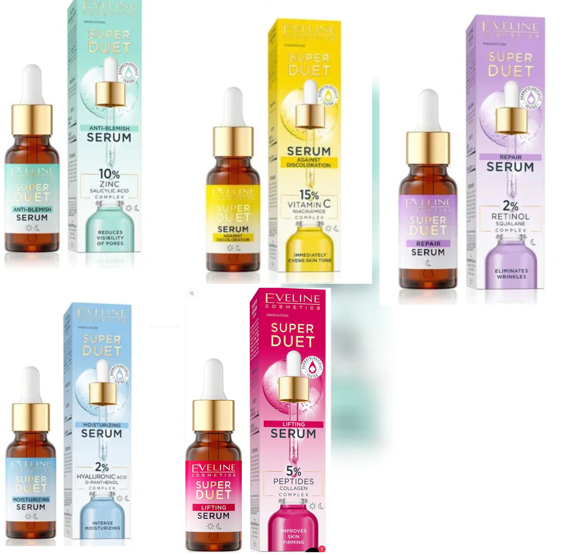 Eveline super duet face serum 18ml