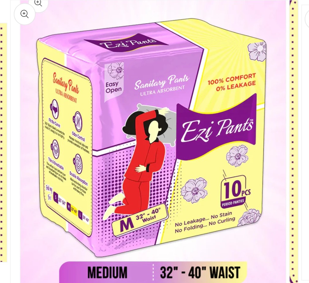 Easy eazi Ezi-Pants Sanitary Pants Ultra Absorbent Protection upto 12 hours 10pcs