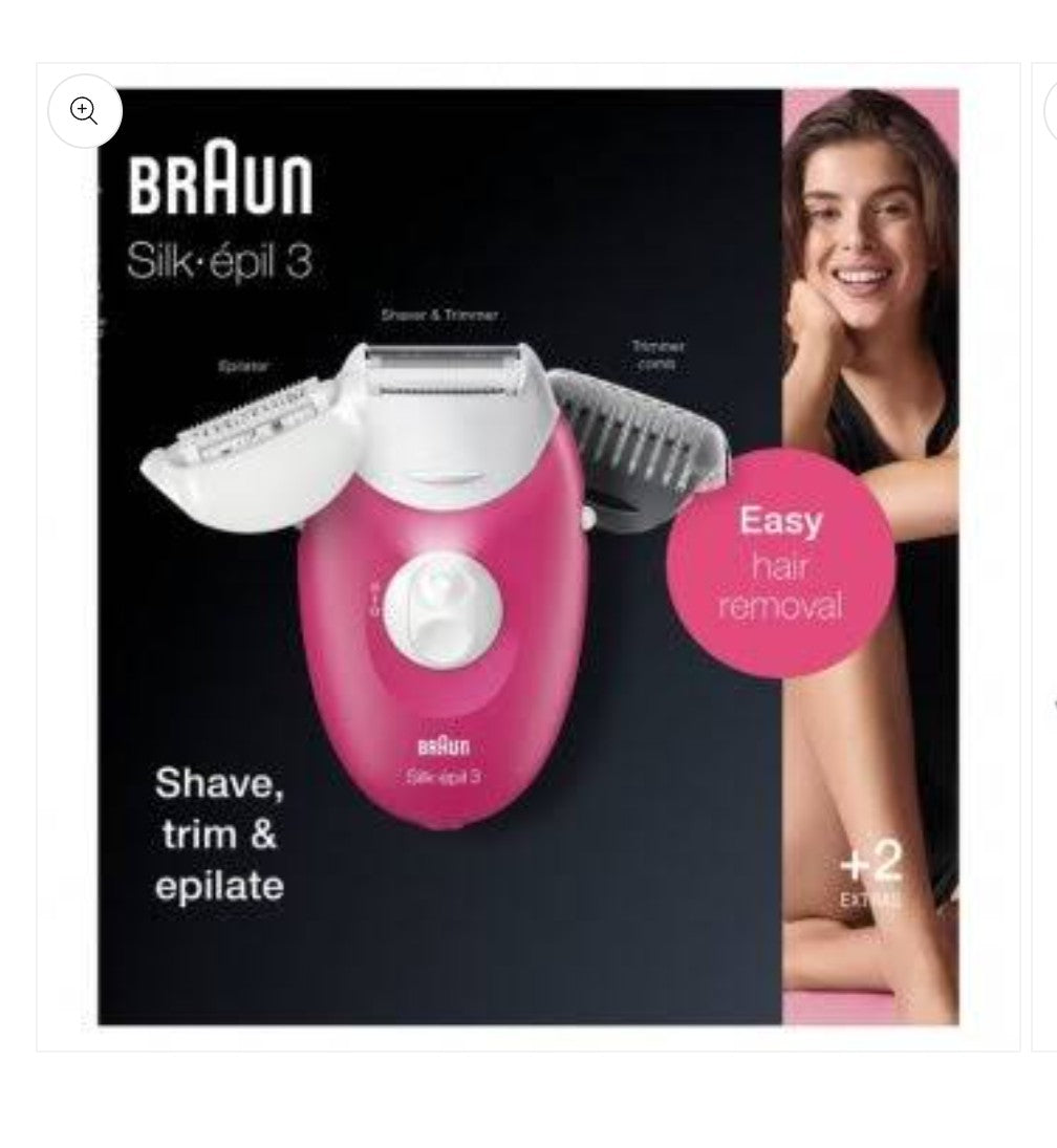 Braun 3410 Silk Epil 3 Shave, Trim Epilator With Official 1 year Warranty