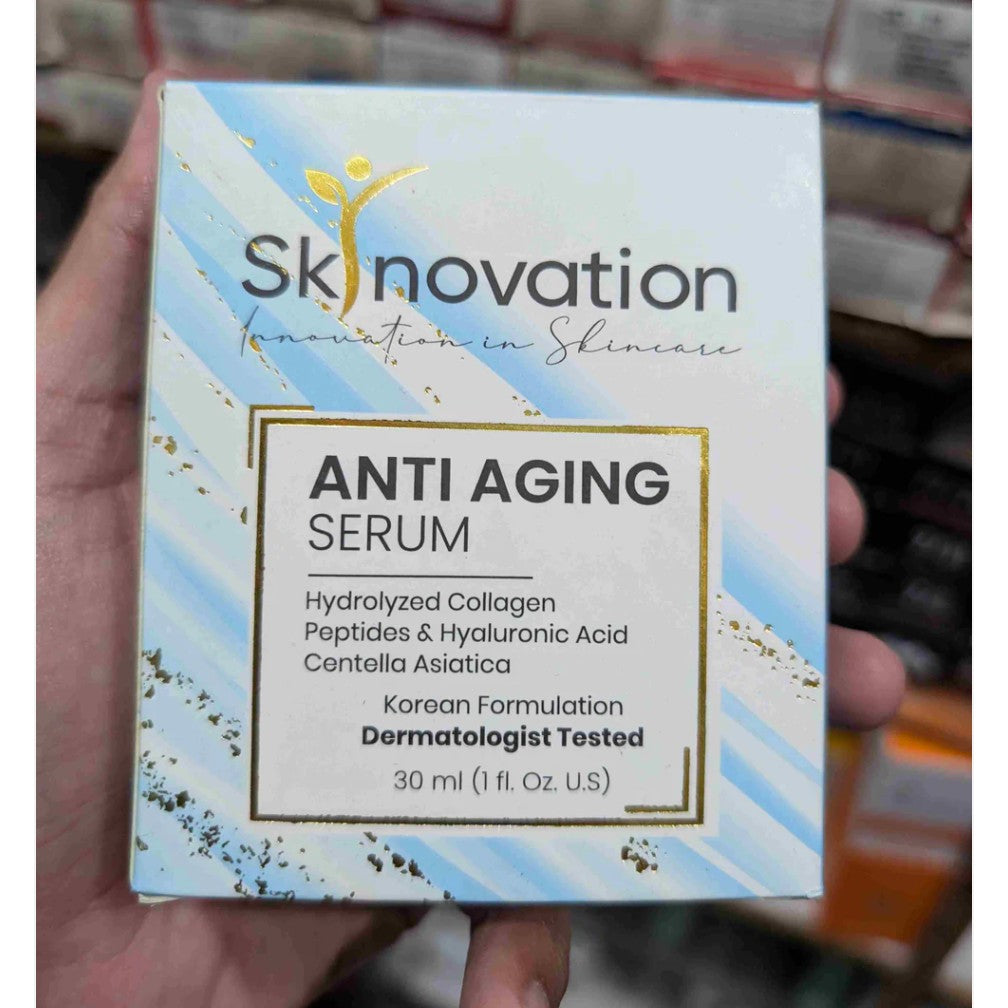 Skin innovation anti ageing face serum hydrolyzed collagen,peptides hyaluronic acid,centella asiatica medicated 30ml