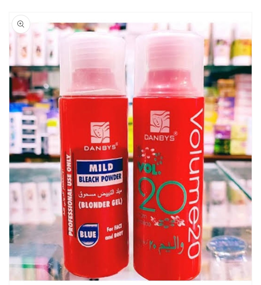 DANBYS Mild Bleach Powder120ml and Vol. 20(120ml) Cream for Face and Body