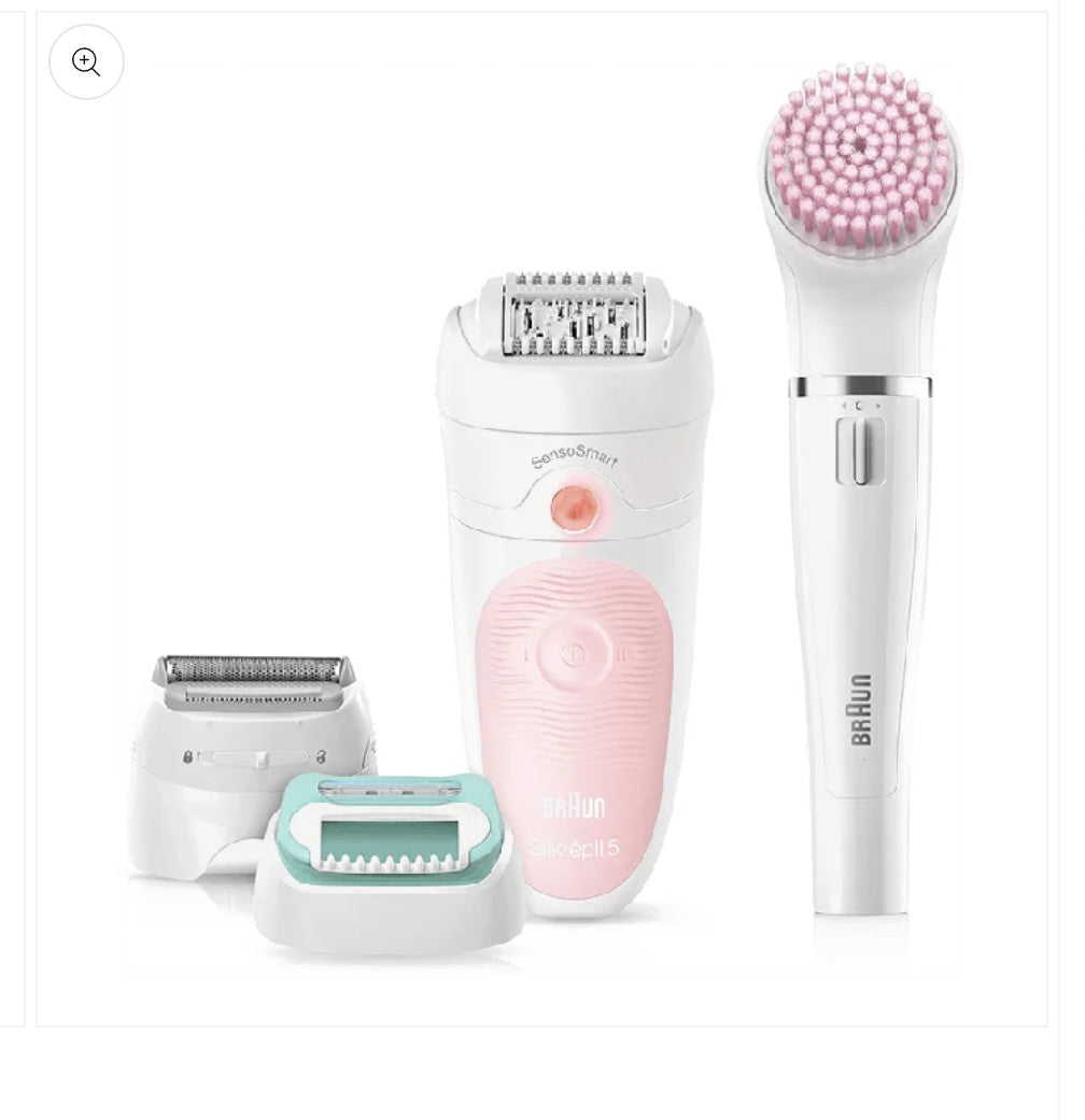Braun beauty set SES 5875 BS legs,body & face Silk epil SensoSmart Cordless Wet & Dry epilation Beauty set with 5 extras with 1 year warranty
