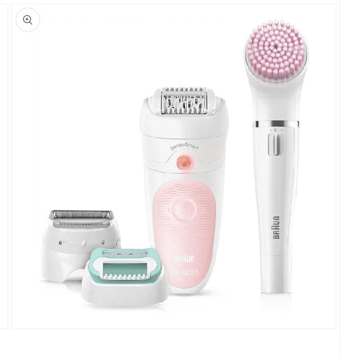 Braun beauty set SES 5875 BS legs,body & face Silk epil SensoSmart Cordless Wet & Dry epilation Beauty set with 5 extras with 1 year warranty