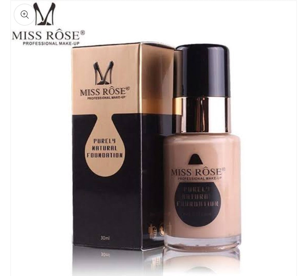 Miss Rose purely Natural Foundation in Bottle 30ml