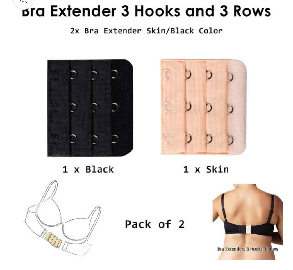 Bra extension 3 hooks