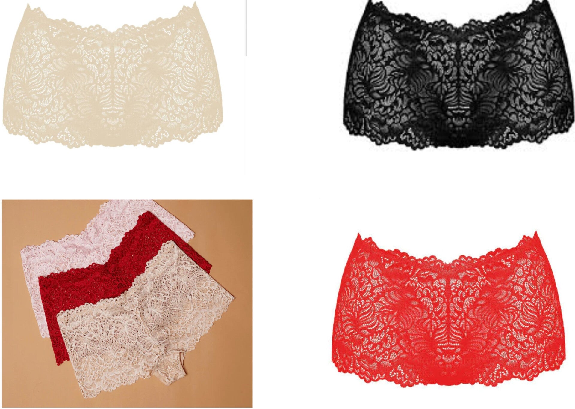 IFG poppy Blossom 001 Brief Stretchable Lace,mid-raise waist,Cotton line